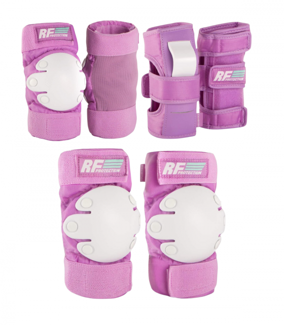 Kit de Protecciones RollerFace Morado/Blanco
