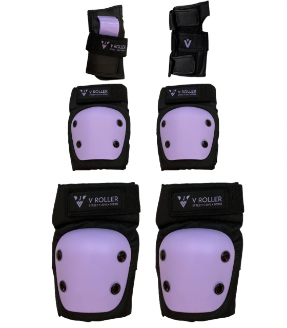Kit de Protecciones V-Roller Black-Purple