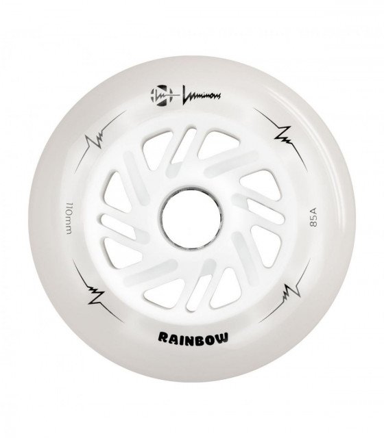 Ruedas LUMINOUS LED Rainbow White - 110mm/85a